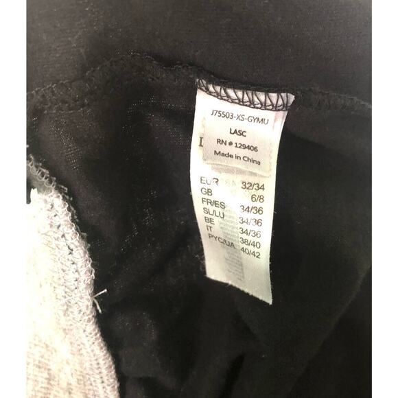 Lascana for Venus Women's Small Gray & Black Cotton Pants w/ Side Netting Detail - Picture 6 of 7